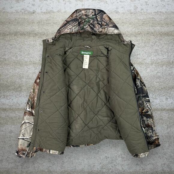 Vintage Realtree Hunting Camo Jacket Polyester Full Zip Insulated Remington 90s - Picture 2 of 5